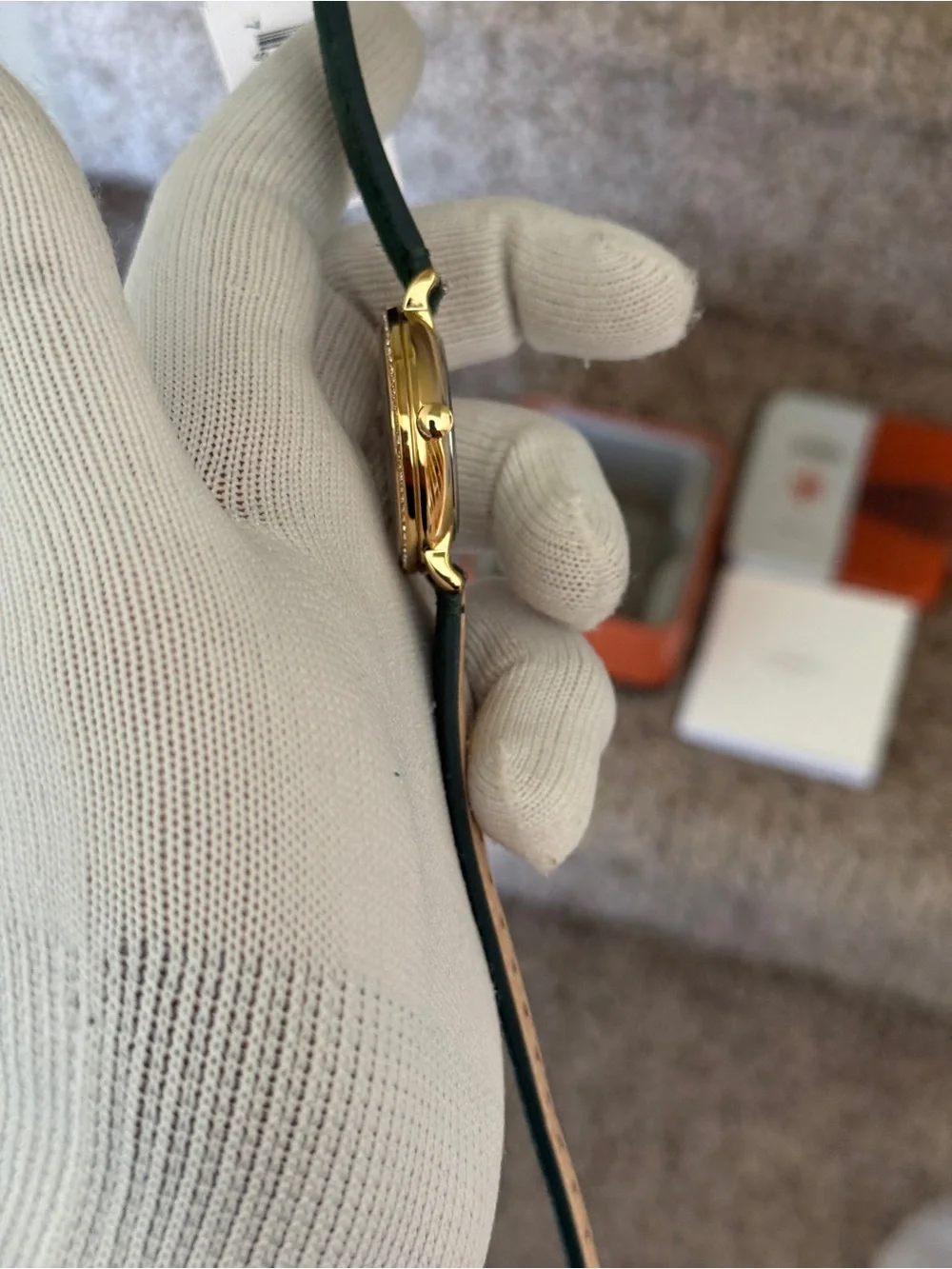 Fossil Women's Jacqueline Moonphase Green Leather Strap Gold Crystal Dial Watch